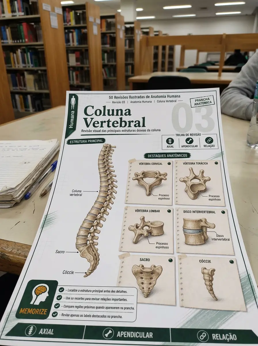Estudante usando revisão ilustrada de Anatomia Humana 5